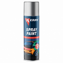 KERRY KR-028 Эмаль акриловая быстросохнущая SPRAY PAINT глянцевая хром 405мл 1/12шт